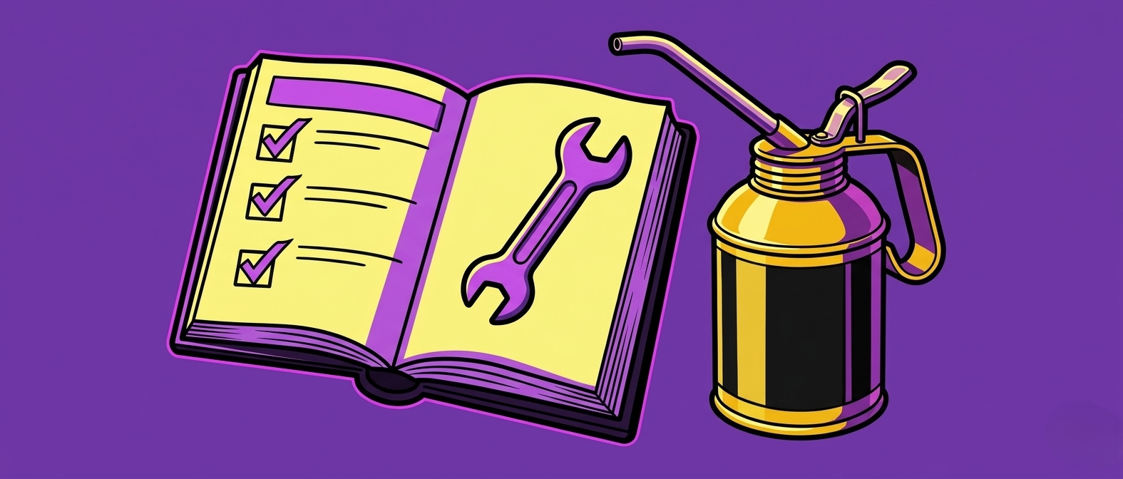 Agendamento de check-up de suspensão e troca de óleo Vinnylow.